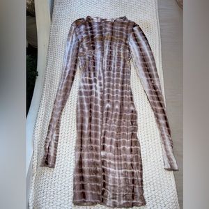 Princess Polly brown tie dye dress size 2